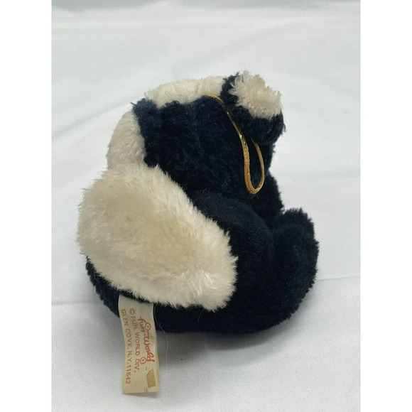 VINTAGE Fun World SKUNK Plush 5" Black and White Tail Stuffed Animal Toy RARE - Picture 5 of 14